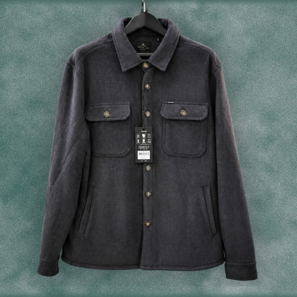 7 Diamonds Navy Textured Shirt Jacket XL NWT